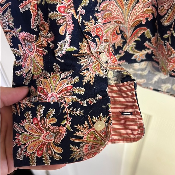 Chaps Black and Pink Long Sleeve Button Down Shirt - Picture 4 of 5